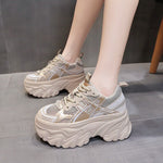 Women's Breathable Mesh Sports Sneakers Platform Non Slip Running Shoes for Women 2023 Spring Autumn Casual Chunky Shoes Woman