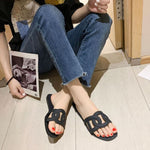 Sexy Open Toe Woman Sandal Summer Cutouts Flat Shoes Beach Wearing Shoes Slides Red Black Green Blue