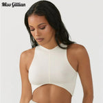 Fitness Tank Top Women Backless Sports Underwear Solid Sleeveless Crop Top with Chest Pad Gym Clothing Irregular Yoga Vest