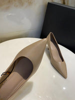 Jenny&Dave Shoes Women Fashion Heel Shoes Women England Style Office Lady Simple Sheep Soft Casual Cusp High-Heeled