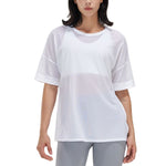 NCLAGEN Women Short Sleeve Sports T-shirt Mesh Breathable Quick Drying Summer Loose Leisure Fitness Top GYM Running Yoga Blouse