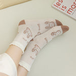 Summer Women Socks Hollow Out Thin Mesh Breathable Long Socks Harajuku Streetwear Japanese Fashion Cute Cartoon Kawaii Socks Sox