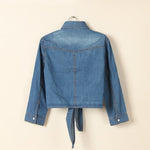 Classic Tokyo Edge Denim Bodycon Overlay Asymmetrical Slim Fit Shirt
