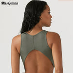 Fitness Tank Top Women Backless Sports Underwear Solid Sleeveless Crop Top with Chest Pad Gym Clothing Irregular Yoga Vest