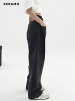 2023 Women Baggy  Long Jeans Harajuku Black Wide Leg Trousers Streetwear Vintage High Waist Denim Pants Big Pocket Y2k Feamle