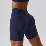 NCLAGEN Yoga Shorts Women's High Waist Hip Lift Fitness Running Tight Sports Shorts Leggings Gym Breathable  Squat Proof