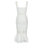 Elegant Women Bandage Dress 2023 New Sexy Lace Bodycon Clothes Club Party Evening Spaghetti Strap Dresses