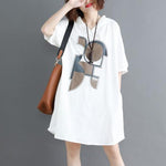 2023 Casual Geometric Printed Fashion Hooded Dresses Women's Clothing Loose Mori Girl Style Summer Spliced Straight Mini Dress