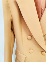 HIGH STREET Newest 2023 Designer Suit Set Women's Career Fashion Double Breasted Blazer Flare Pants Suit 2pcs