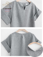 Summer New Oversized Women's Shorts Jacket Two-piece Suit Casual Solid Half Open Collar Shirt Ladies Set Outitits Free Shipping