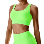 NCLAGEN Yoga Vest-type Bra Cross Strap Back Pilates Padded Running Crop Tank Top Women Push Up Gym Clothes Quick-drying Fitness