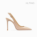 classic women singbacks women summer shoes covered toe thin heeled sandals fashion nude black white shoes for women sandals 8cm