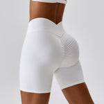 NCLAGEN Yoga Shorts Women's High Waist Hip Lift Fitness Running Tight Sports Shorts Leggings Gym Breathable  Squat Proof
