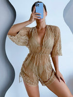 2023 3PCS Lace Hollow Out Bikini For Women Sexy Swimwear Female Pleated Cover Up Swimsuit Beach Wear New Brazilian Bathing Suit