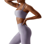 NCLAGEN Nude Fitness Vest Women High Support Sports Bra Tight Quick-drying Yoga Crop Tank Top Push-up Outdoor Running Gym Halter