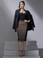 New Arrival Women Sleeveless Sexy Square Collar Mesh Bodycon Midi Dress 2022 New Designer Celebrate Birthday Party Costume