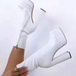 Winter Woman Shoe 2023 New in Fashion Platform Boots Ladies High Quality Luxury Women Leather Boots Super High Heels Boots Women