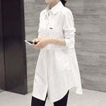 All-match Button Plaid Print Midi Shirt Female 2022 Spring Autumn New Korean Fashion Spliced Loose Long Sleeve Polo-Neck Blouse