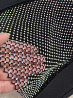 New Women Summer Sexy Crystal Diamonds Black Bodycon Flare Bandage Jumpsuit 2023 Celebrity Designer High Street Rompers
