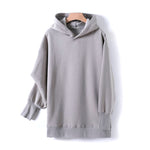 GCAROL Women Long Hooded Suits 80% Cotton Tracksuit Set Fleece Oversize Boyfriend Unisex Sweatshirt Elastic Waist Harem Pants