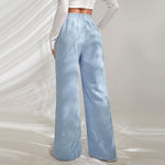 Women Pants Corduroy 2022 Autumn Winter Fashion Loose Full Length Trousers Solid Color Casual Female High Waist Wide Leg Pants