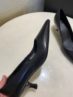 Jenny&Dave Shoes Women Fashion Heel Shoes Women England Style Office Lady Simple Sheep Soft Casual Cusp High-Heeled
