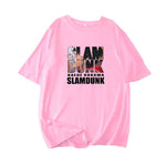 Black Japanese Trend Lovers T-shirt Female Cartoon Short Sleeve Oversize Two Round Neck Shirt
