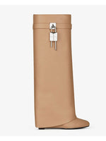 Women's New Designer Luxury Brand Women's Leather Boots Thick Soled High Heel Boots Knee High Boots Fashion Women's Boots