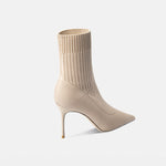Classic Fashion Design Woman Boots Stretch High Heels Winter Women Genuine Leather Boots High Quality Pumps Shoes Luxury Brand