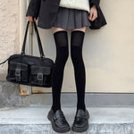 Japanese High School Girls Long Socks Stockings Women Winter Thick Warm Thigh High Stockings JK Lolita Thermal Thigh High Socks