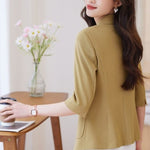 #5262 Summer White Pink Yellow Short Blazer Coat Women Single Button Sexy Thin Office Blazer Female Slim Pockets Korean Style