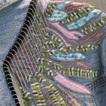 2023 New AutumnFashion Rivet Woman Denim Jacket Long Sleeve Female Jackets Jeans Coat Beading Tassel Denim Coat Outerwear