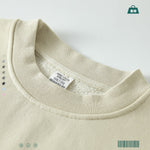 Heavy washing water plus fleece semi-turtleneck sweater