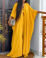 Summer Women Long Sleeve Slit Longline Top & Contrast Paneled Pants Sets 2023 Femme Set y2k Lady Two Pieces Set Clothing