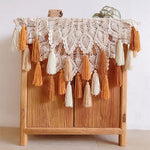 Macrame Wall Hanging, Boho Decor, Hanging Leaf, for Bedroom ,Bohemian Curtains Coffee Table Decoration Potholder