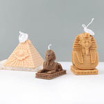 3D Pharaoh Pyramid Candle Silicone Mold Handmade Scented Plaster Supplies Resin Soap Candle Mould Pattern for Candles Home Decor