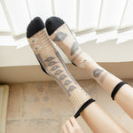 2023 New Fashion Woman Socks Summer Ultra-thin Transparent Crystal Silk Socks Harajuku Floral Retro Japanese Kawaii Cute Socks