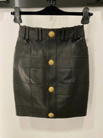 HIGH QUALITY Newest Fashion 2023 Designer Jacket Women's Faux Leather Patchwork Lion Buttons Trimmer Jacket