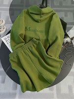 Autumn Outfits Hoodie Two Piece Set Women 2023 Casual Streetwear Tracksuit Female Hooded Sweatshirt Wide Leg Pants/Shorts Suit