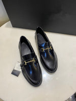 Jenny&Dave  Flat Women  Vintage Fashion Elegant Buckle Genuine Leather Solid Slip-On Loafers Women Shoes Woman Flat Shoes