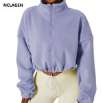 ChillCouture Fleece-Lined Crop Jacket