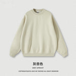 Heavy washing water plus fleece semi-turtleneck sweater