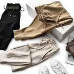 Unireal 2022 Spring Autumn Women Sweat Pant Elastic High Waist Drawstring Harem Pant XXXL Sportswear Trousers