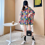 Pop Art Blossom Sheer Oversized Tee