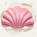 Pink Sea Princess Seashell Decorative Pillow, Soft Sea Shell Shaped Chair Cushion Stuffed Throw Pillow  for Sofa Bed Couch Chair