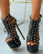 High Platform Super High Thin Heel Stiletto Sandals For Women Sexy Fashion Dance Sandals Shoes Lace Up Wedding Dress 2023 Spring