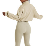 NCLAGEN Running Top Women Long Sleeves 1/2 Zipper Yoga Shirts Stand Collar Leisure Gym Blouse Outdoor Loose Fitness Sweater