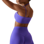 NCLAGEN Nude Fitness Vest Women High Support Sports Bra Tight Quick-drying Yoga Crop Tank Top Push-up Outdoor Running Gym Halter