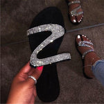 Women Summer Flat Bling Slippers Female Flip Flops Sandals Outdoor Beach Women Sandals  Glitter Shoes for Women