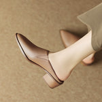 5CM Retro Pointed Baotou Women's 2023 Summer New Thick-heeled Mid-heel Muller Shoes Summer Outwear Half-slippers